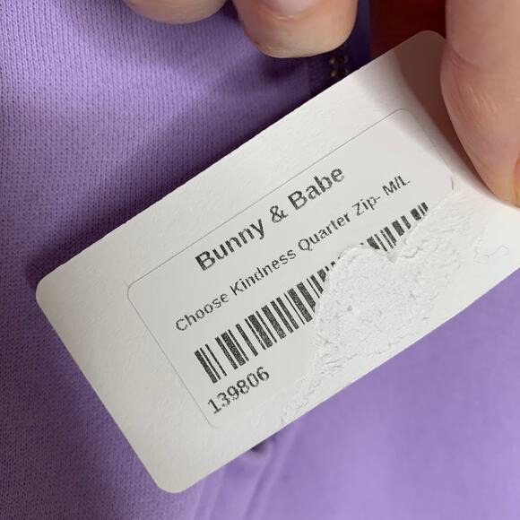 Mayfair Choosing Kindness Sweatpants Quarterzip Set Digital Lavender Purple M/L - Picture 16 of 16